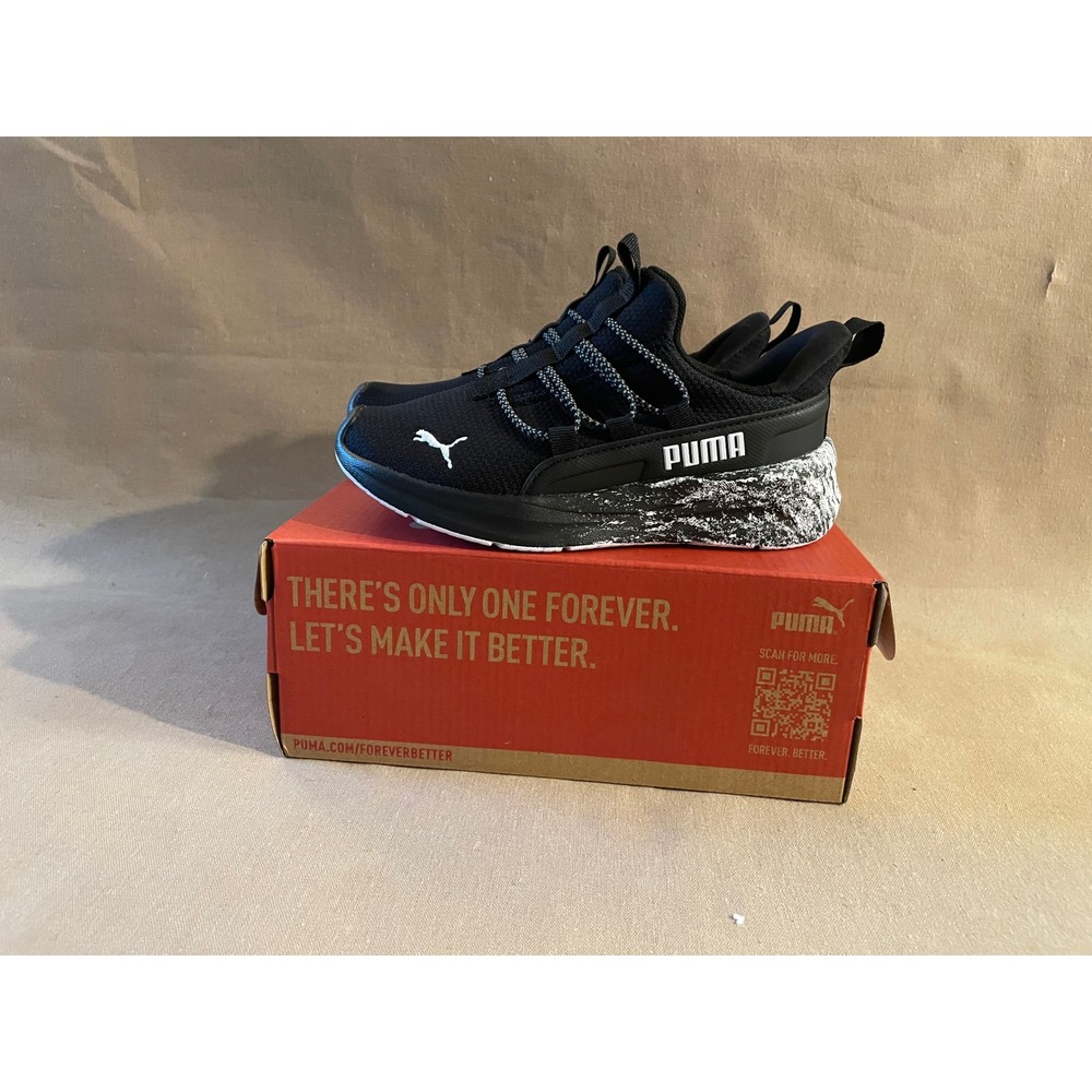 NEW Puma One4All 2.0 Kids Slip On Size 1 Black White
